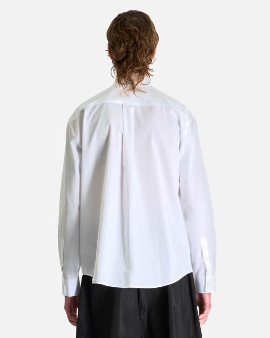  시몬로샤 긴팔 셔츠 시몬 로샤 클래식핏  터보 엠블럼 화이트/펄 - SIMONE ROCHA