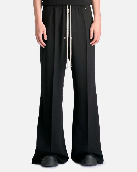  릭 오웬스 트레이닝/조거 팬츠 와이드 벨라스 블랙 - RICK OWENS