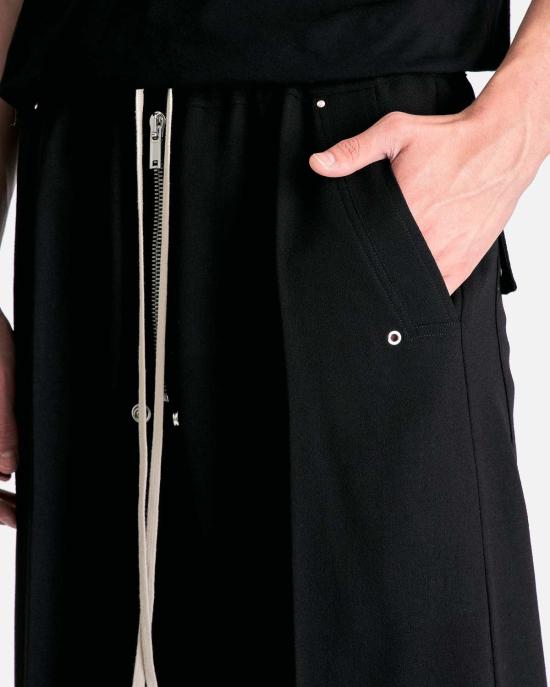  릭 오웬스 트레이닝/조거 팬츠 와이드 벨라스 블랙 - RICK OWENS