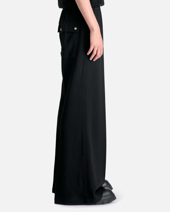  릭 오웬스 트레이닝/조거 팬츠 와이드 벨라스 블랙 - RICK OWENS