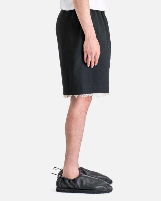  AUBERO 숏팬츠 오베로 레이스 트림 숏 블랙 - OTHER BRANDS