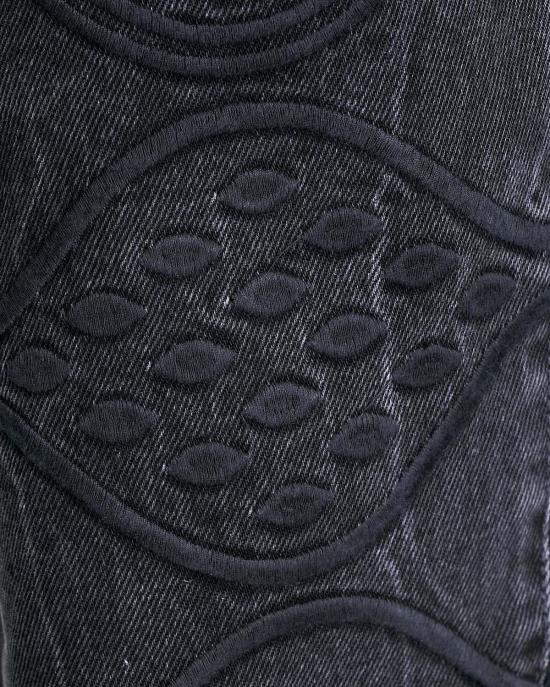  나마체코 데님 팬츠 롬나 데님 진 블랙/자수 블랙 - NAMACHEKO