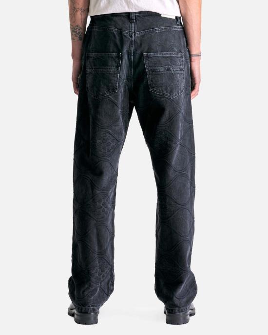  나마체코 데님 팬츠 롬나 데님 진 블랙/자수 블랙 - NAMACHEKO