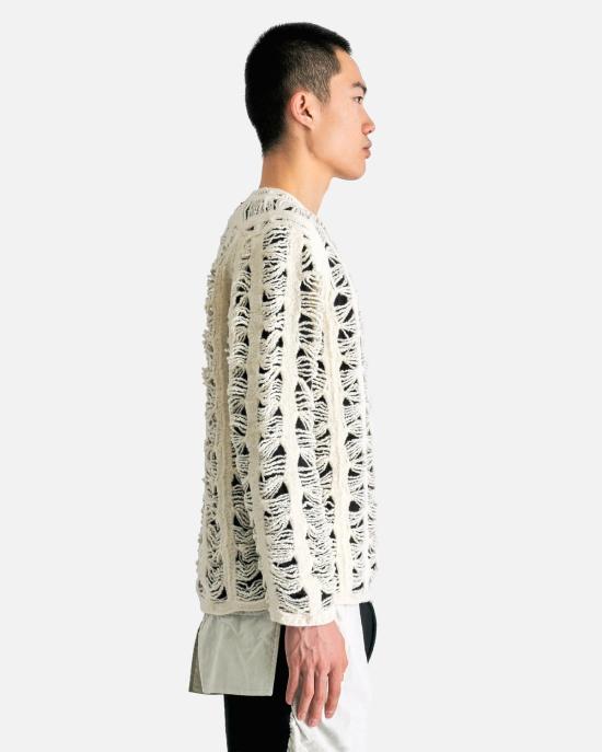  꼼데가르송 스웨터 Comme Des Garçons 컷아웃 긴소매  내추럴 - COMME DES GARCONS