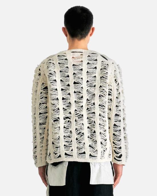  꼼데가르송 스웨터 Comme Des Garçons 컷아웃 긴소매  내추럴 - COMME DES GARCONS