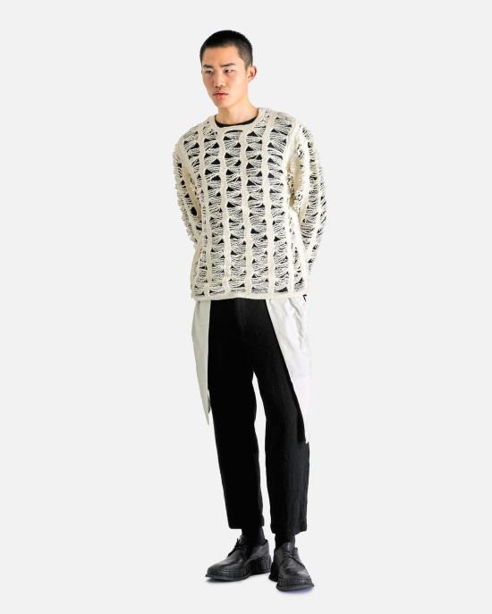  꼼데가르송 스웨터 Comme Des Garçons 컷아웃 긴소매  내추럴