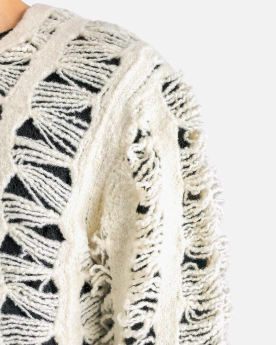  꼼데가르송 스웨터 Comme Des Garçons 컷아웃 긴소매  내추럴 - COMME DES GARCONS