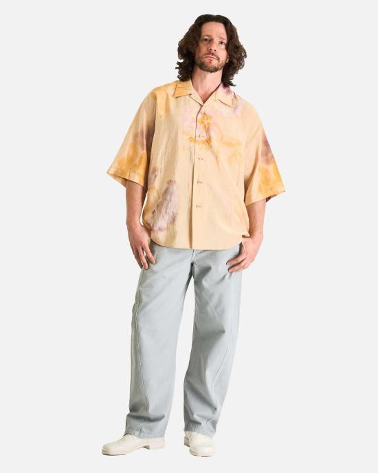  르메르 반팔 셔츠 여름 셔츠 라이트 피치/오크르 - LEMAIRE