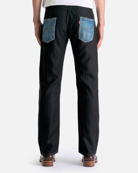  와타나베 준야 데님 팬츠 준야 와타나베 패치워크 데님 핀스트라이프 블랙 - JUNYA WATANABE
