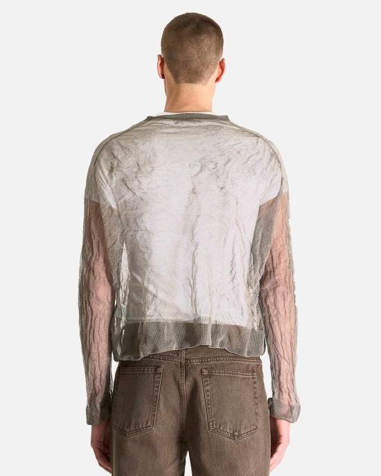  아워레가시 긴팔 티셔츠 우리의 유산 트루 라운드넥 애쉬 실크 스틸 - OUR LEGACY