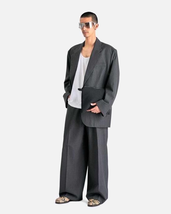  아크네 스튜디오 자켓 Juyliano Dry Pinstripe Suiting Jacket Anthracite Grey - ACNE STUDIOS