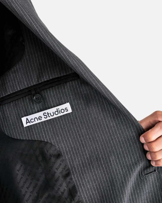  아크네 스튜디오 자켓 Juyliano Dry Pinstripe Suiting Jacket Anthracite Grey - ACNE STUDIOS