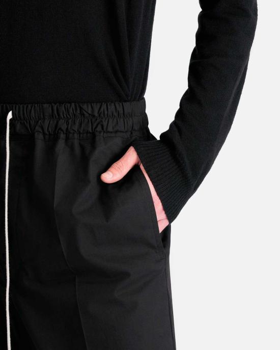  릭 오웬스 스트레이트 팬츠 드로스트링 슬림 롱 블랙 - RICK OWENS