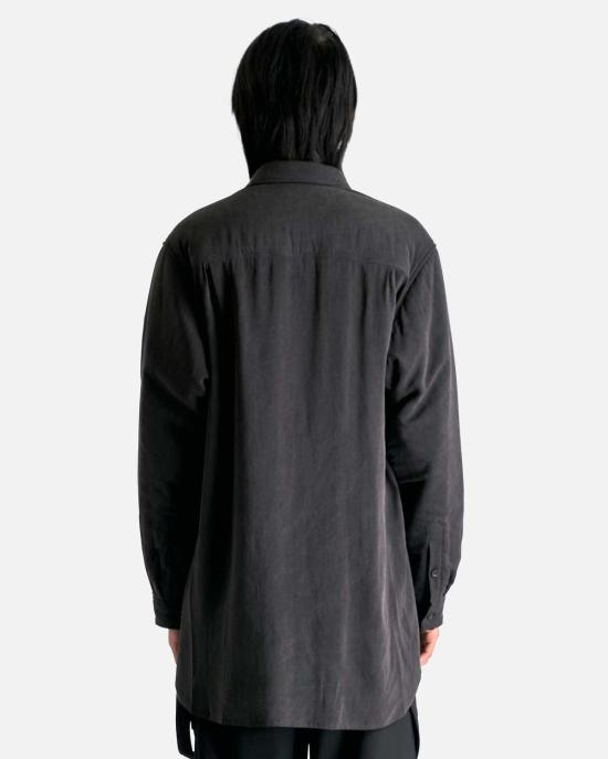  요지 야마모토 긴팔 셔츠 뿌르 옴므 M 부분패딩 B 그레이 - YOHJI YAMAMOTO