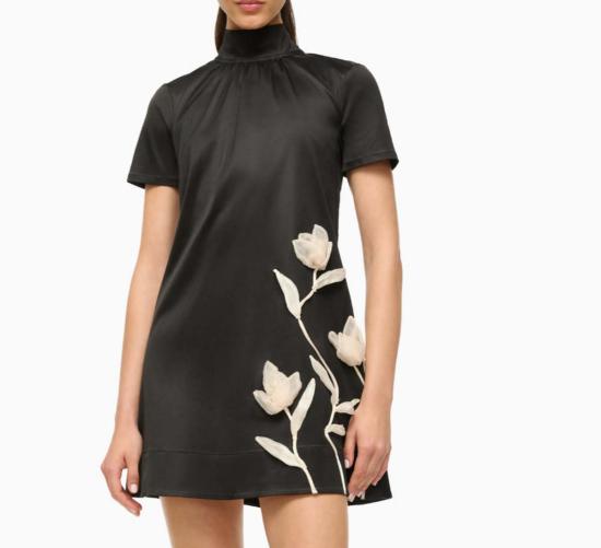  스타우드 숏 원피스 Staud Ilana 미니 드레스 블랙 - STAUD