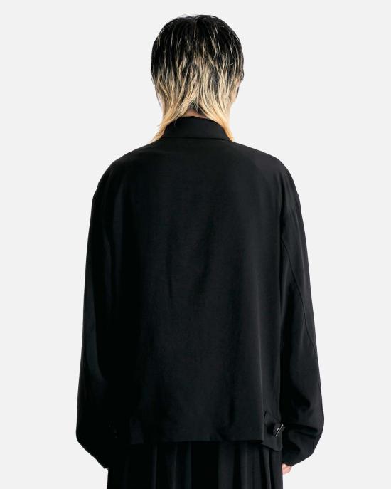  요지 야마모토 자켓 뿌르 옴므 A 지퍼 블루종 블랙 - YOHJI YAMAMOTO