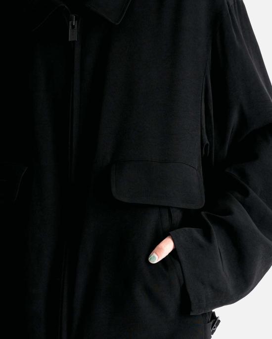  요지 야마모토 자켓 뿌르 옴므 A 지퍼 블루종 블랙 - YOHJI YAMAMOTO
