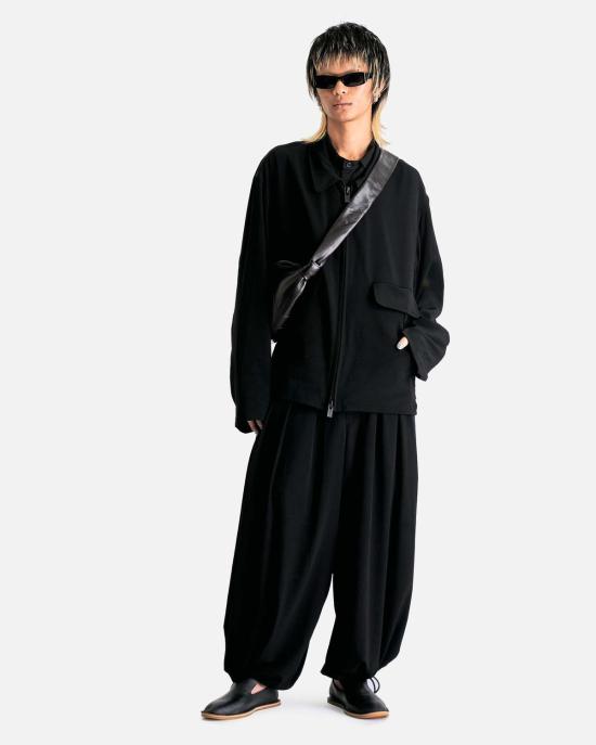  요지 야마모토 자켓 뿌르 옴므 A 지퍼 블루종 블랙 - YOHJI YAMAMOTO