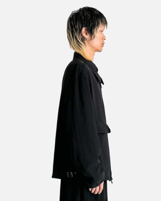  요지 야마모토 자켓 뿌르 옴므 A 지퍼 블루종 블랙 - YOHJI YAMAMOTO