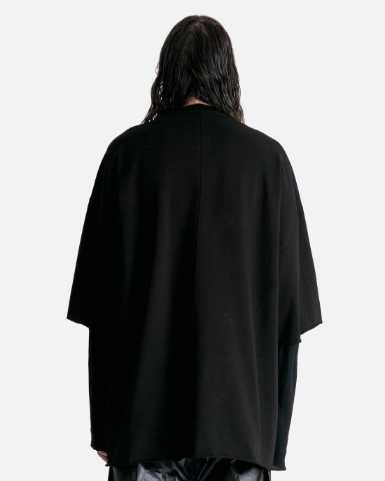  릭 오웬스 긴팔 티셔츠 토미 T 블랙 - RICK OWENS
