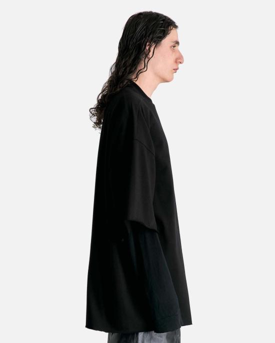  릭 오웬스 긴팔 티셔츠 토미 T 블랙 - RICK OWENS