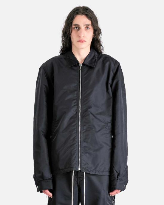  릭 오웬스 봄버 자켓 Zipfront 재킷 블랙