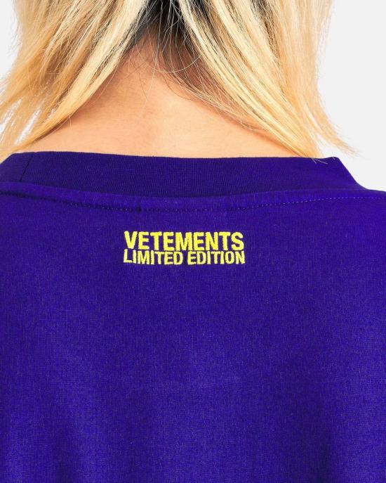  베트멍 반팔 티셔츠 Believe In Yourself 티셔츠 로열 블루 - VETEMENTS