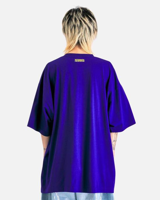  베트멍 반팔 티셔츠 Believe In Yourself 티셔츠 로열 블루 - VETEMENTS