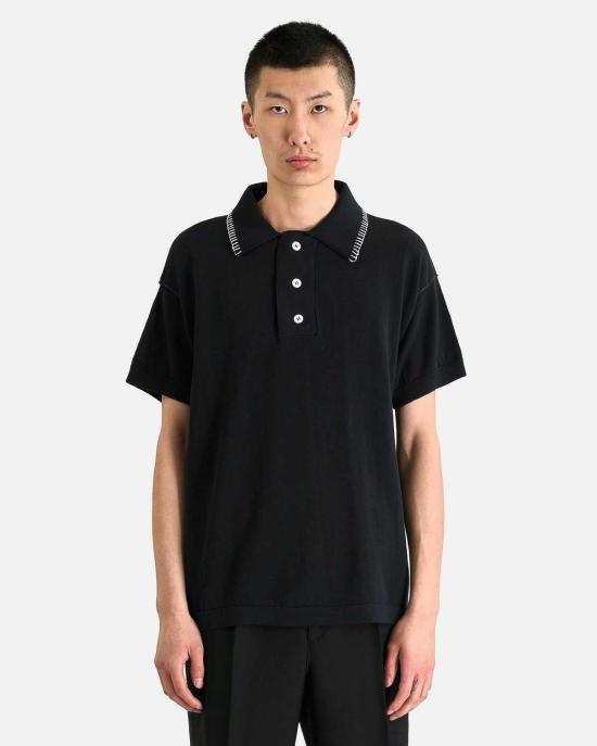  나마체코 폴로 니트 블루 네로