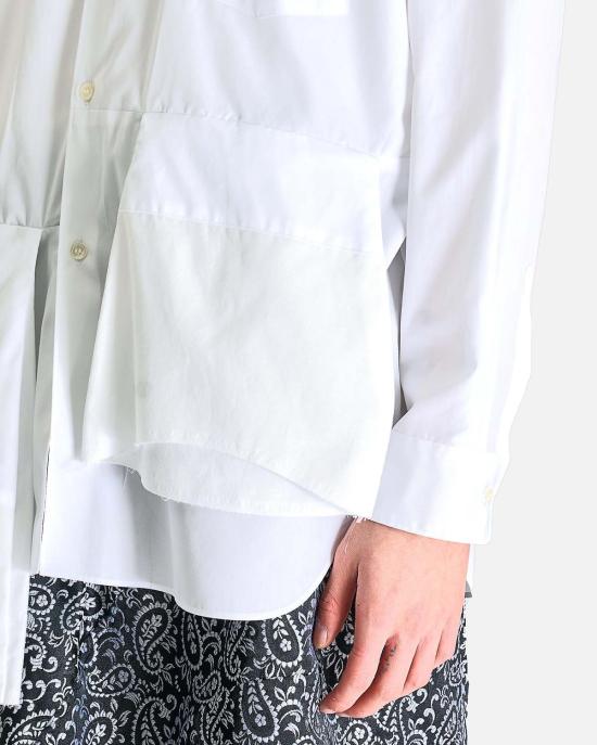  꼼데가르송 긴팔 셔츠 Comme Des Garçons 버튼업 긴팔 화이트 - COMME DES GARCONS