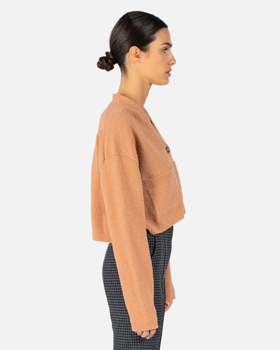  나누슈카 가디건 멜리나 크롭 카디건 피치 - NANUSHKA