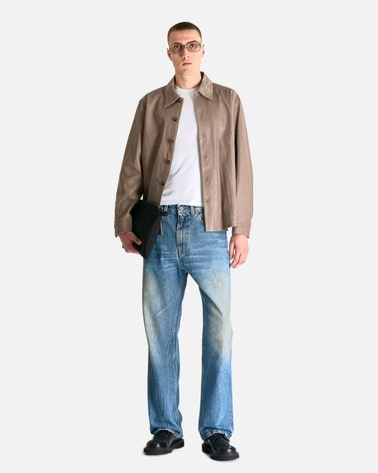  아워레가시 긴팔 셔츠 Our Legacy 용접  70년대 회색 벨벳 양가죽 - OUR LEGACY