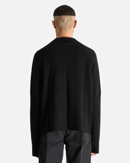  릭 오웬스 스웨터 라글런 크루넥 블랙 - RICK OWENS