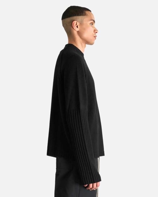  릭 오웬스 스웨터 라글런 크루넥 블랙 - RICK OWENS