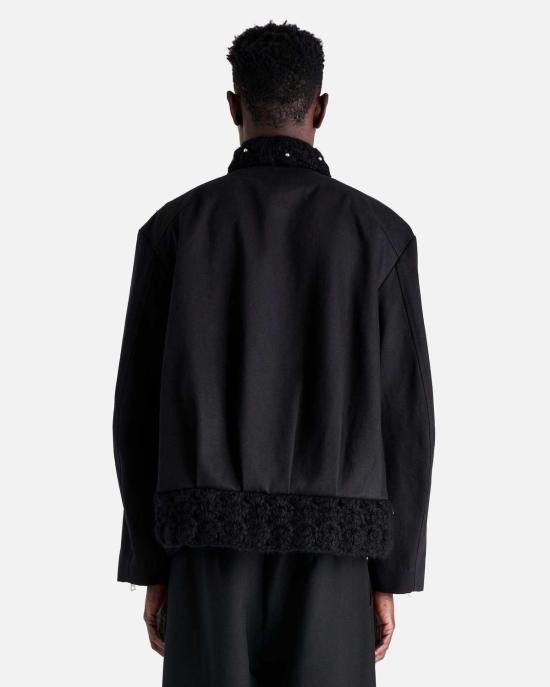  나마체코 자켓 립스톤 봄버 재킷 블랙 - NAMACHEKO