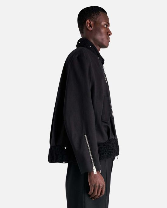  나마체코 자켓 립스톤 봄버 재킷 블랙 - NAMACHEKO