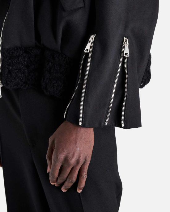  나마체코 자켓 립스톤 봄버 재킷 블랙 - NAMACHEKO