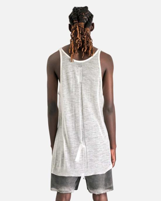  릭 오웬스 민소매 티셔츠 탱크 밀크 - RICK OWENS
