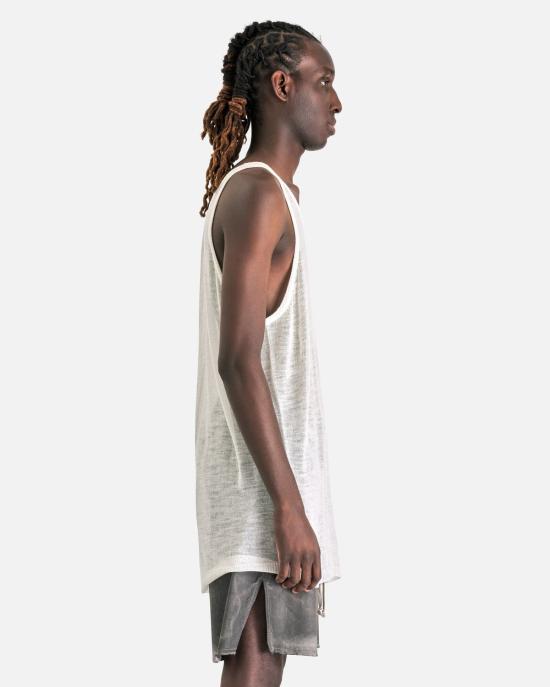  릭 오웬스 민소매 티셔츠 탱크 밀크 - RICK OWENS