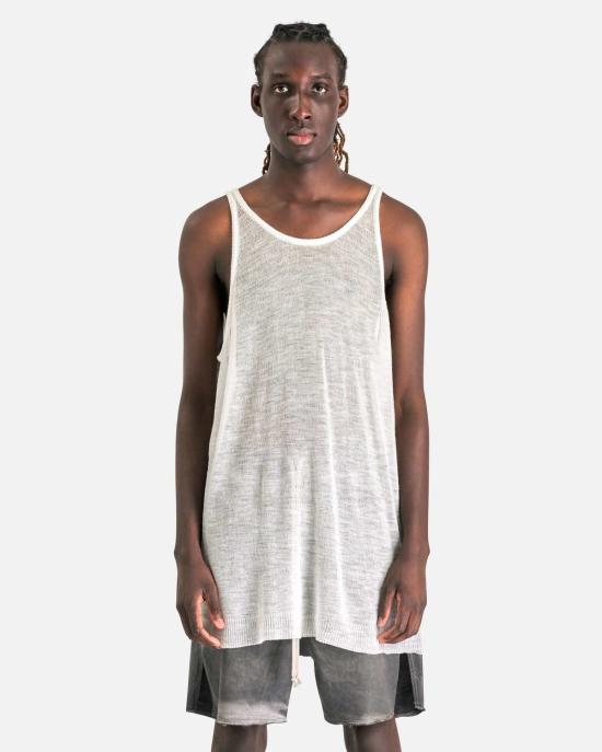  릭 오웬스 민소매 티셔츠 탱크 밀크