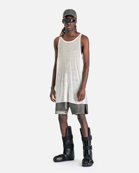  릭 오웬스 민소매 티셔츠 탱크 밀크 - RICK OWENS