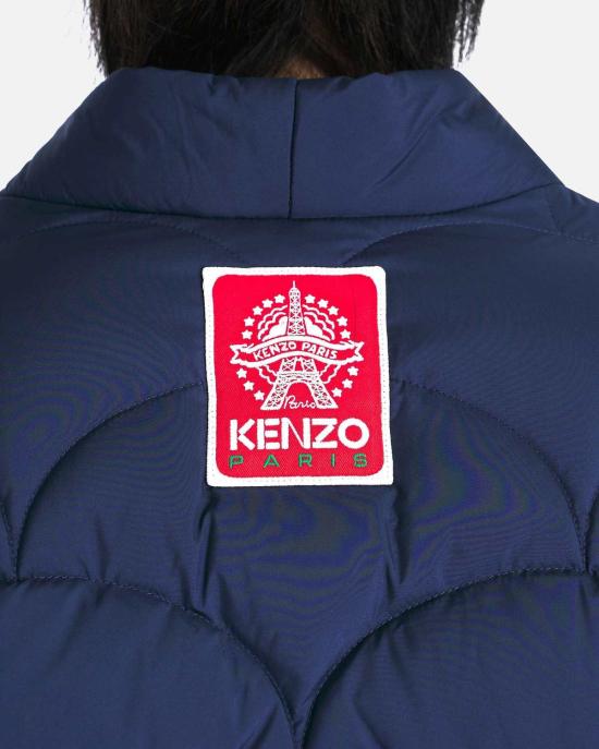  겐조 패딩 켄조 세이가이하 라이트 다운 기모노 미드나잇 블루 - KENZO