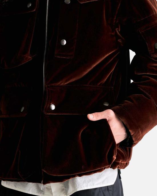  드리스 반 노튼 자켓 Dries Van Noten 빌번 벨루어 재킷 브라운 - DRIES VAN NOTEN