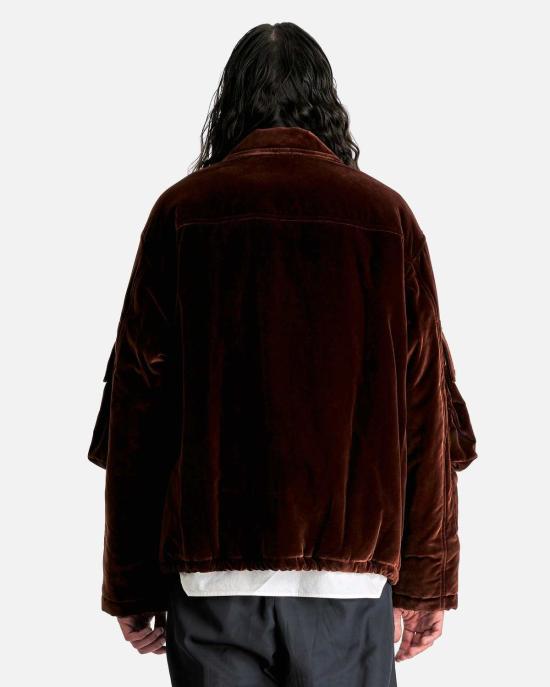  드리스 반 노튼 자켓 Dries Van Noten 빌번 벨루어 재킷 브라운 - DRIES VAN NOTEN