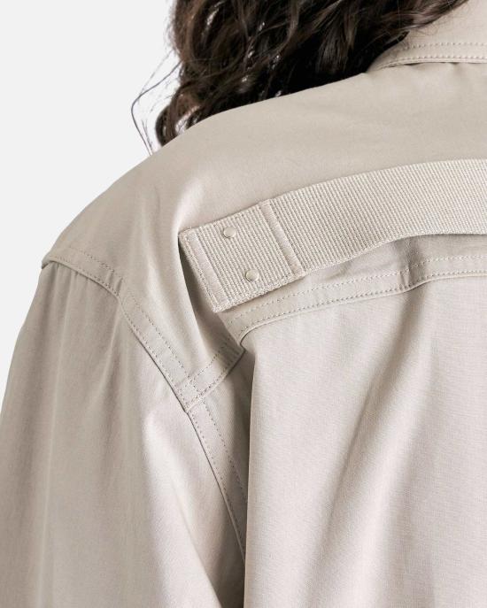  릭 오웬스 긴팔 셔츠 점보 아우터 펄/블랙 - RICK OWENS