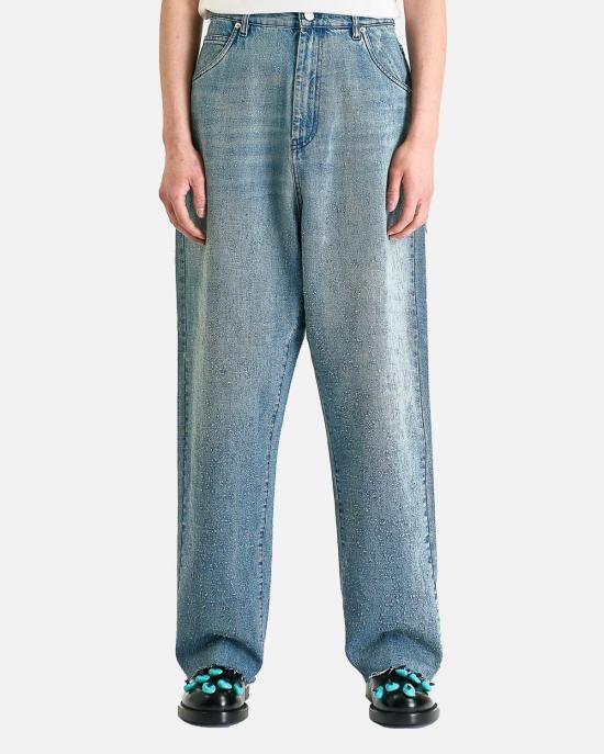  나마체코 데님 팬츠 핸드필드 레귤러 진 라이트 블루