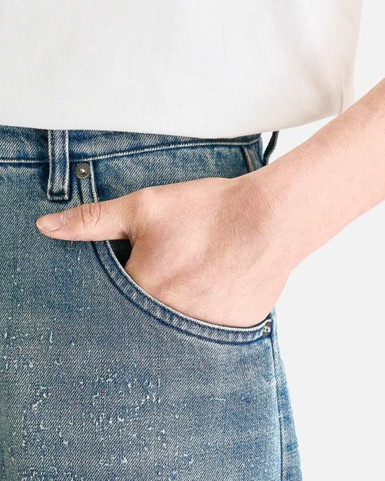  나마체코 데님 팬츠 핸드필드 레귤러 진 라이트 블루 - NAMACHEKO