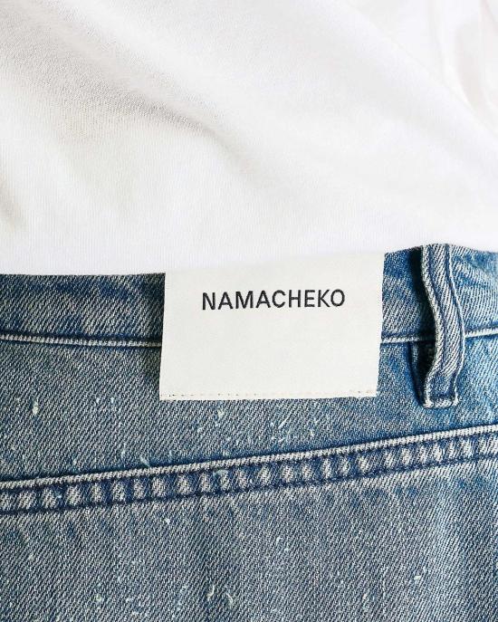  나마체코 데님 팬츠 핸드필드 레귤러 진 라이트 블루 - NAMACHEKO