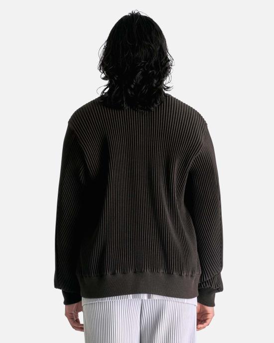  이세이 미야케 봄버 자켓 Issey Miyake Homme Plisse Kersey Pleats 봄버 재킷 브라운 - ISSEY MIYAKE