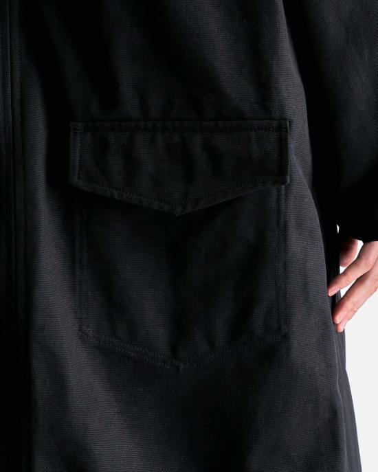  나마체코 트렌치 코트 트랜 데님 코트 블랙 - NAMACHEKO